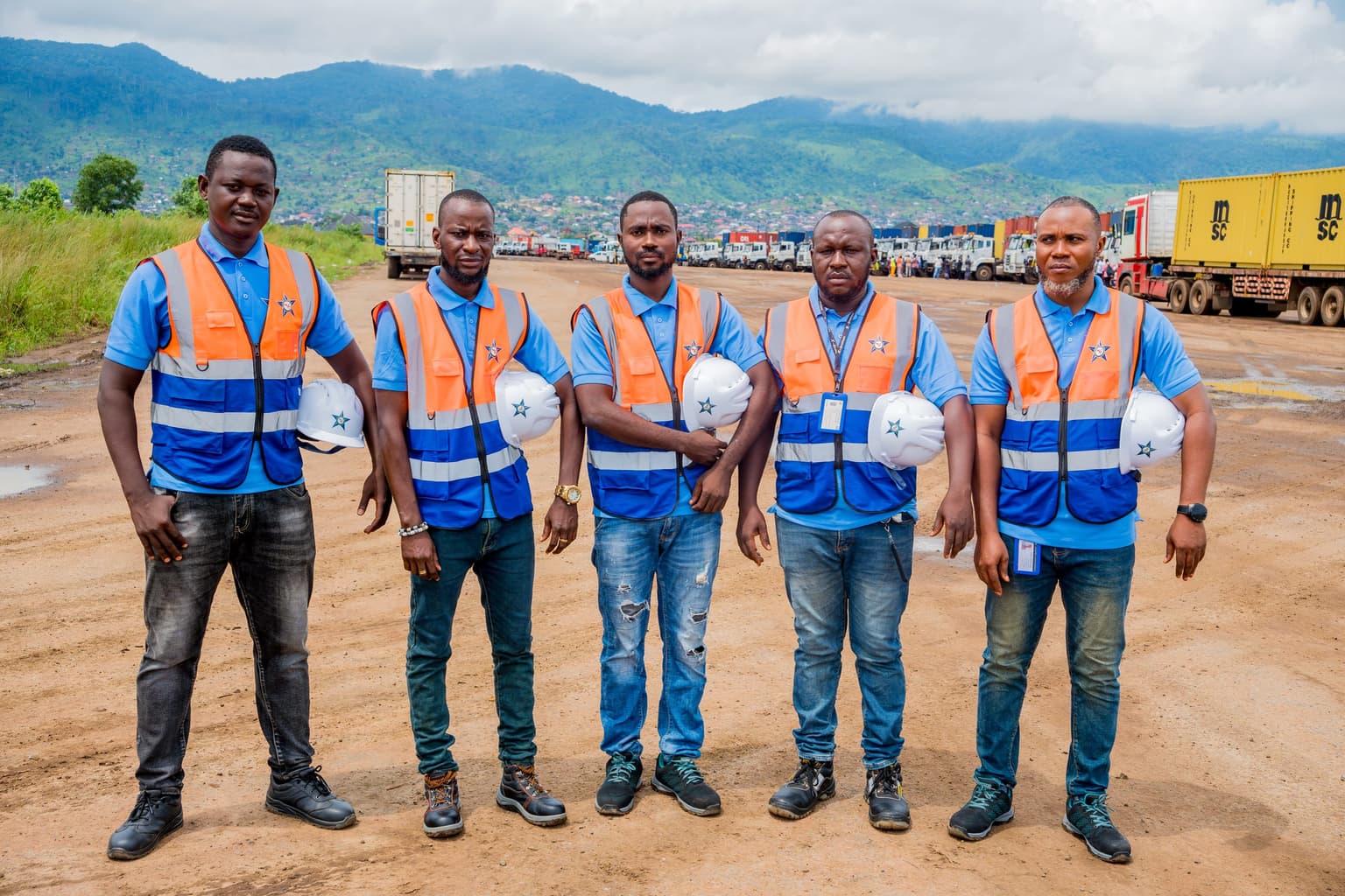 The Nexus Logistics team on site at the Freetown depot